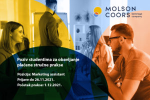 Marketing praksa za studente u kompaniji Molson Coors BH